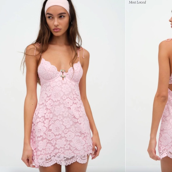 For Love And Lemons Creamsicle Lace Slip Dress - Picture 2 of 4